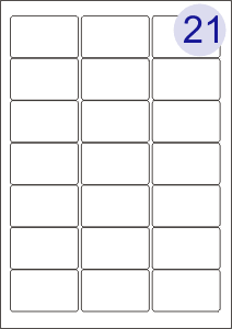 21 Up Label Sheets (Round Corners)