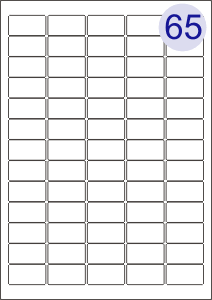 65 Up Label Sheets (Round Corners)