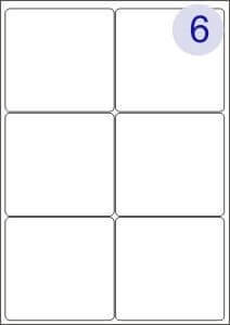 6 Up Label Sheets (Round Corners)