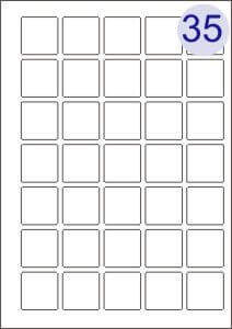 35 Up on A4 Sheets 38x38