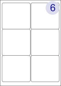 6 Up Label Sheets (Round Corners)