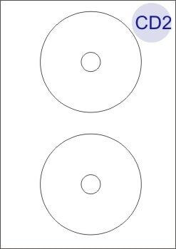 CD/DVD Labels 2 Per Page