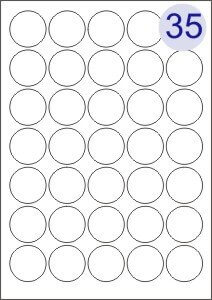 35 Up on A4 Sheets 38x38