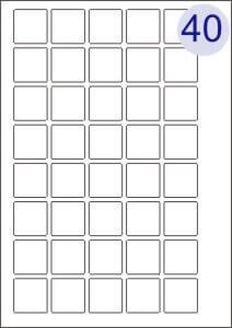 40 Up on A4 Sheet 33x33