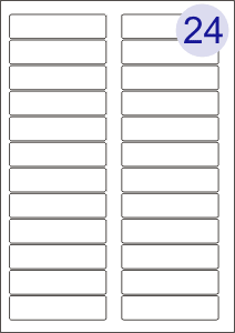 24 Up Labels Sheets (Round Corners)