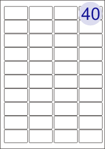 40 Up Labels Sheets (Round Corners)